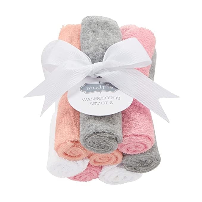 Mud Pie Girl Washcloths Set