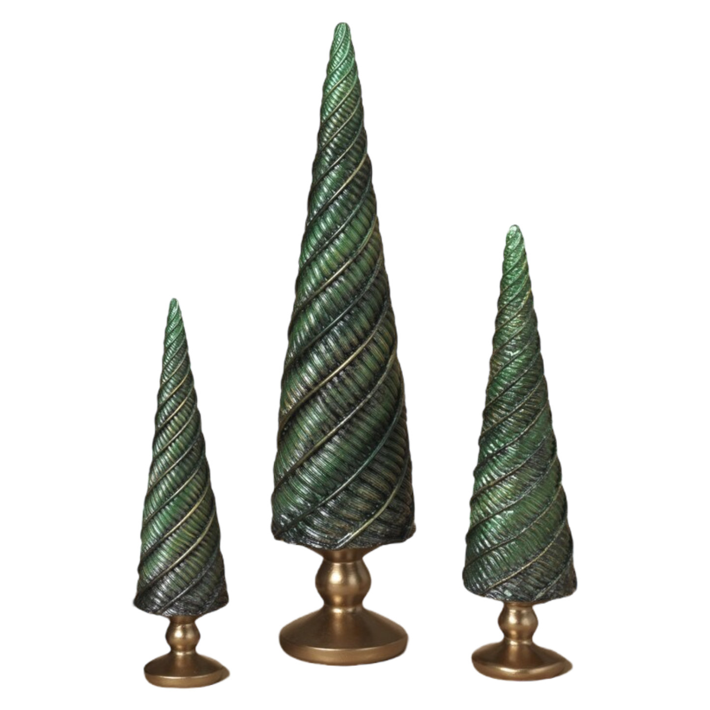 Elegant Resin Holiday Trees -