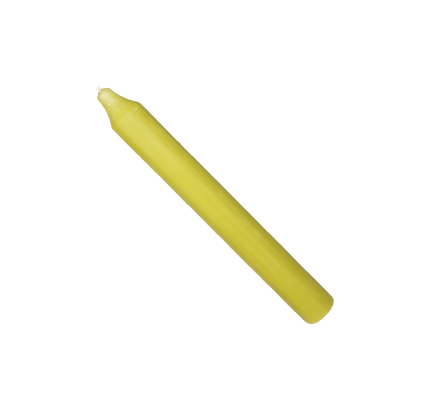 Rustic Taper Dinner Candle - 7 Inch Light Olive