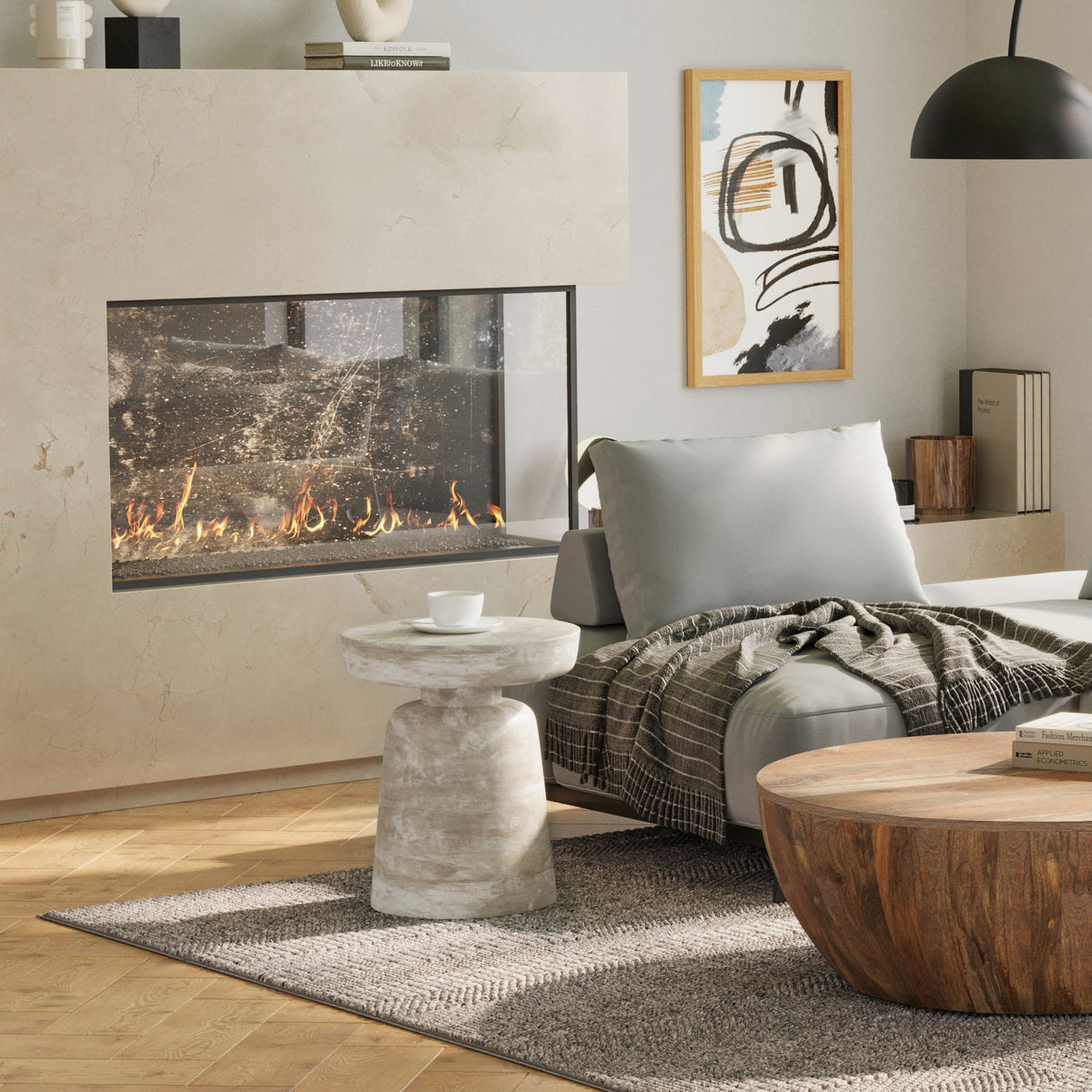 Robbie - Accent Table - Distressed