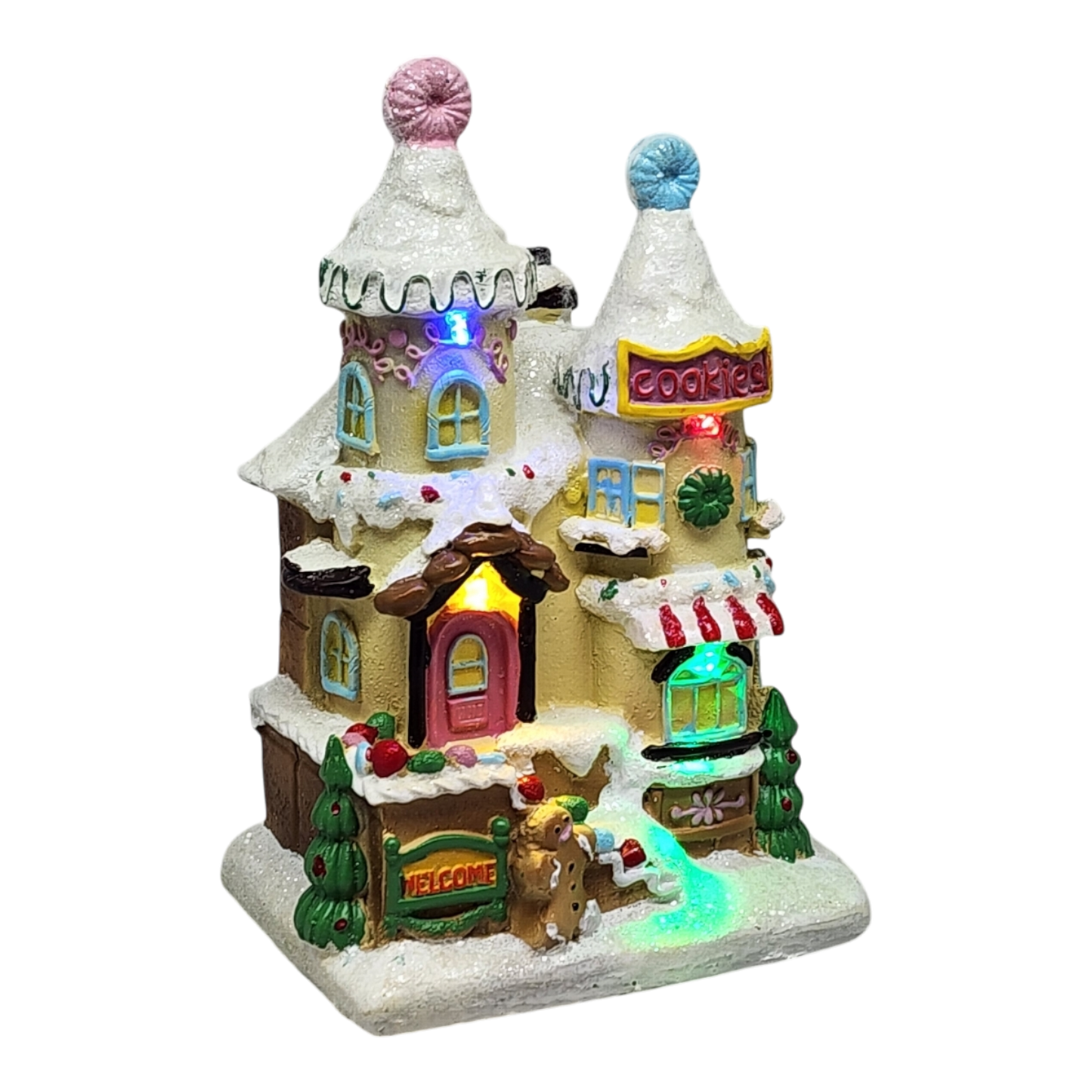 Lighted Resin Gingerbread House - Cookies