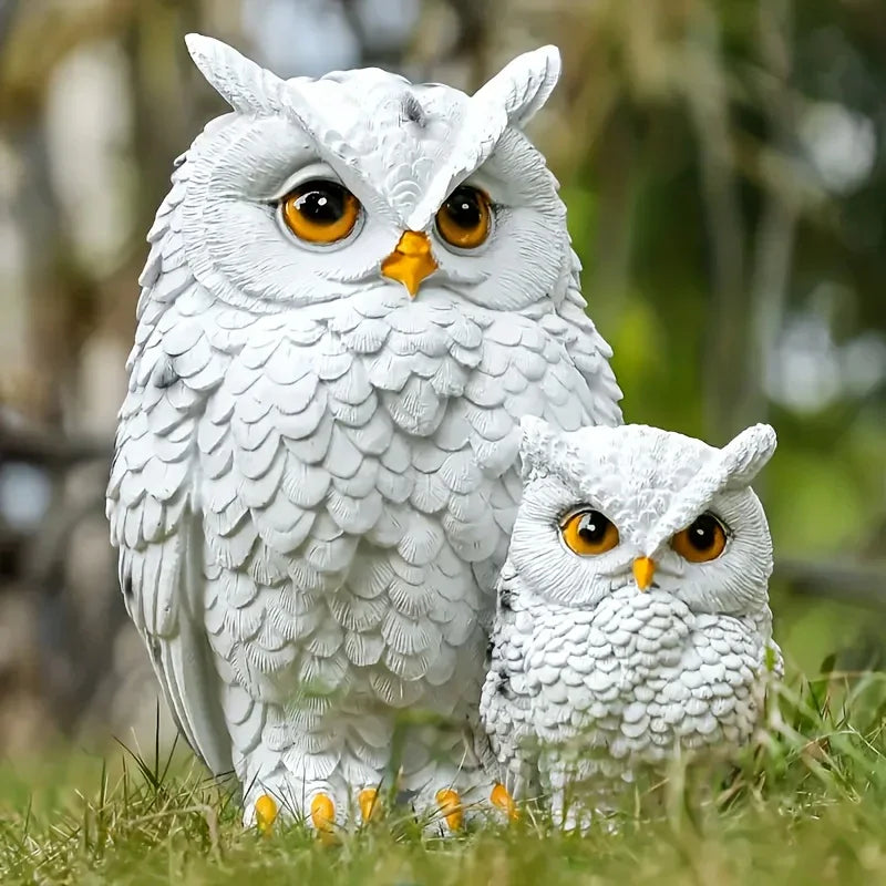 Owl Garden Statues Realistic for Yard