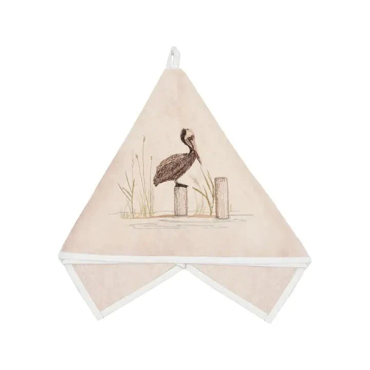 Pelican Bird Terrycloth Guest Hand Towel