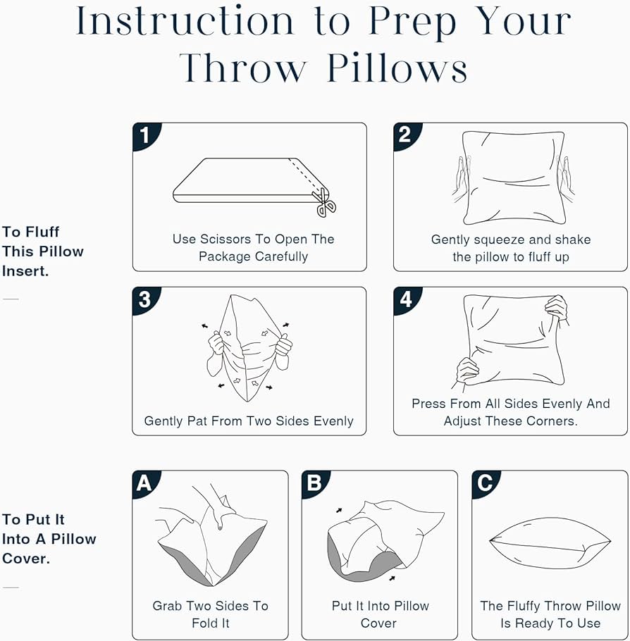 Set of 2 in pink color with 2 sizes Combo Throw Pillow Covers AND Inserts 18"x18" and 20"x20" one of each