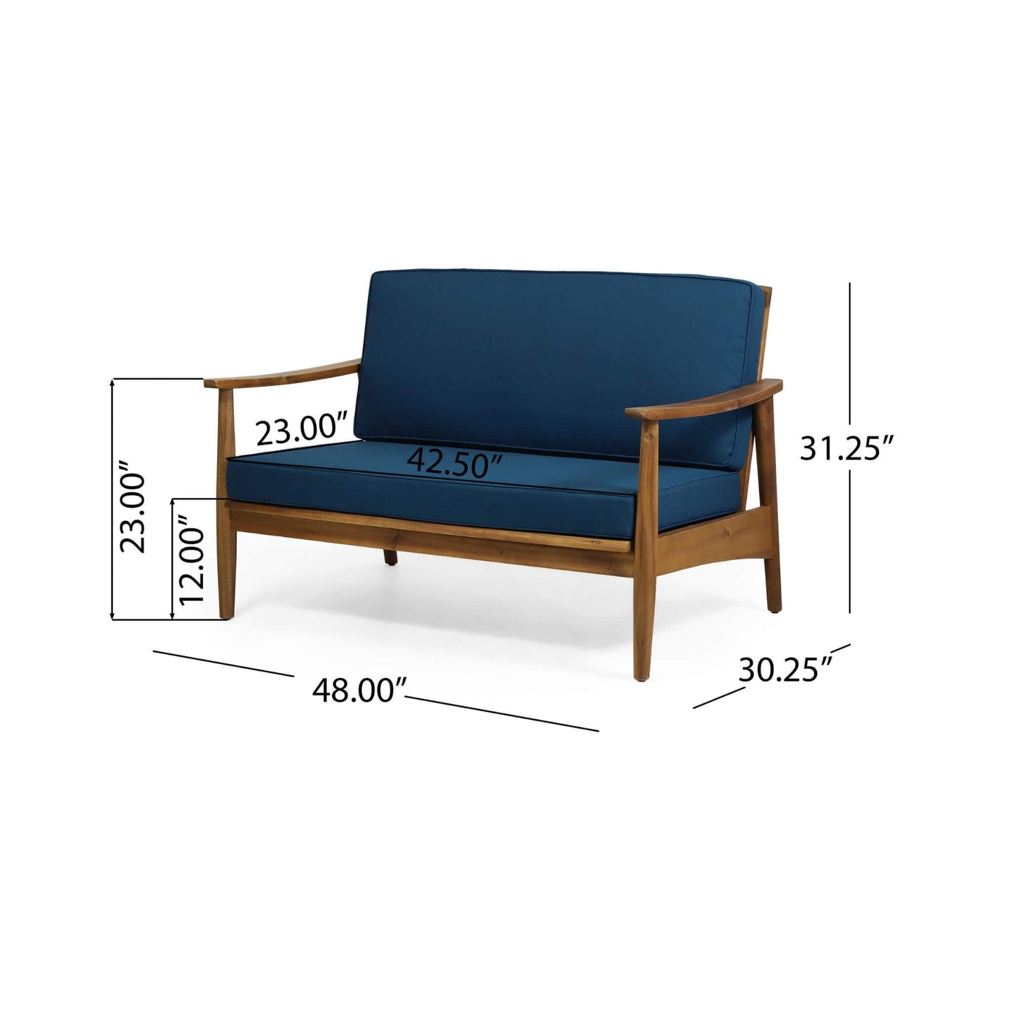 Premium 4-Piece Wooden Outdoor Patio Conversation Seating Set With Cushions (SAK31469)