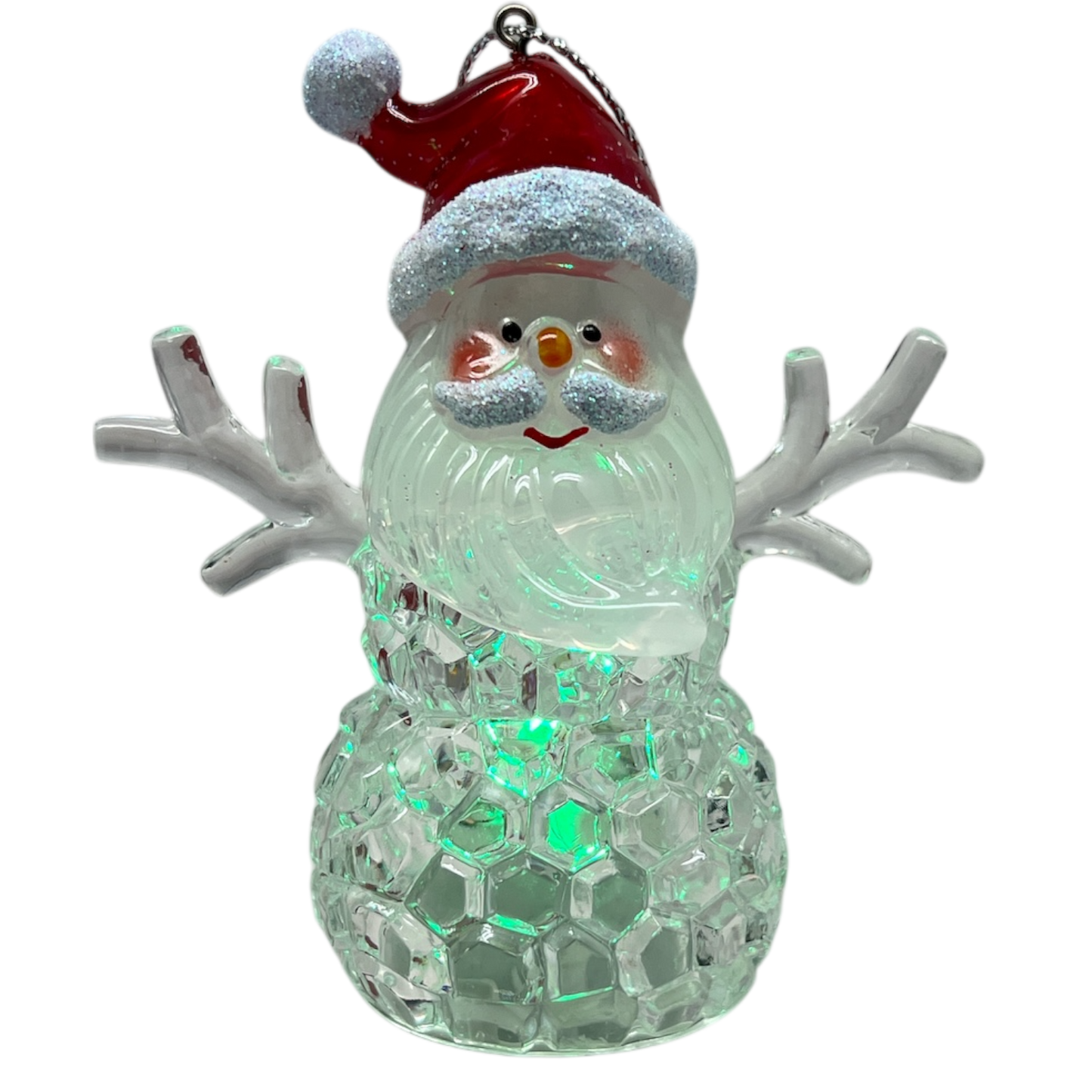 3.75"LED Santa Ornament