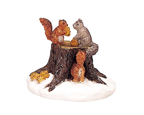 Chipmunks On Tree Stump Figurine