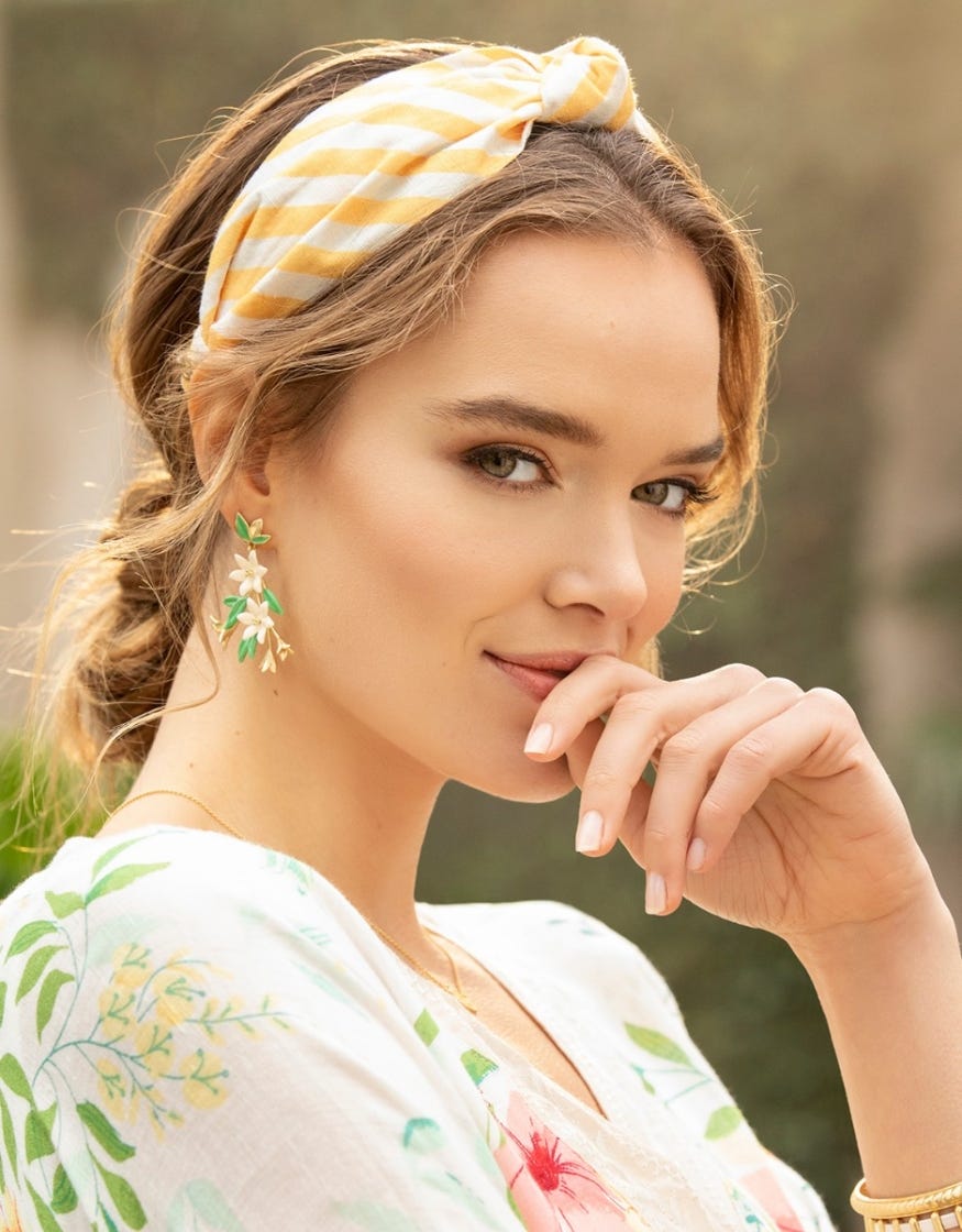 River House Earrings - White