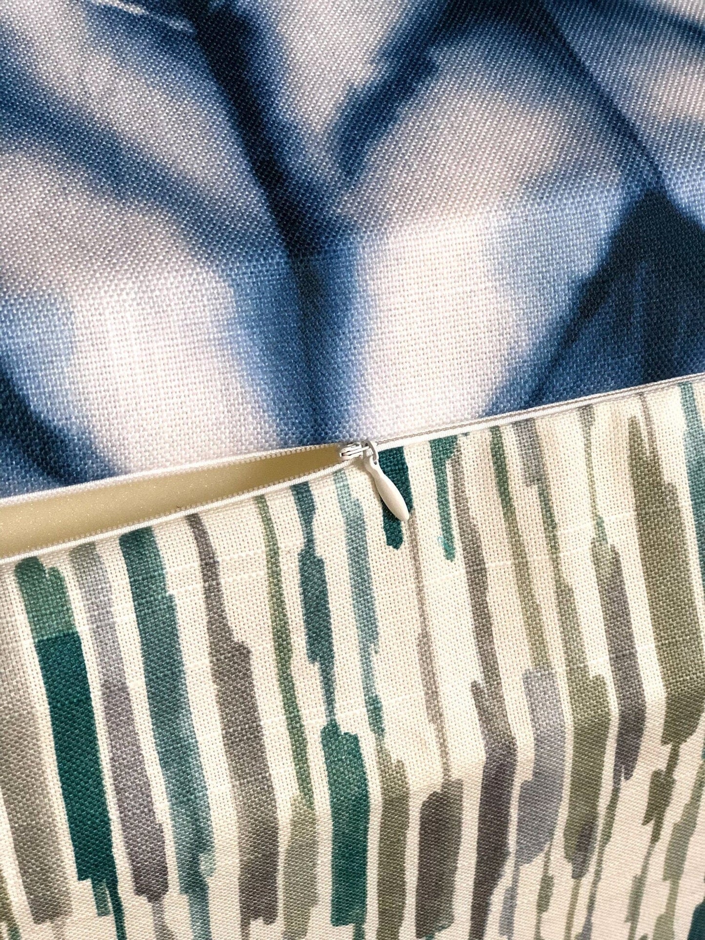 SALE Shibori Chevron Bean Bag Pouf Cover, Ottoman Seat Cover