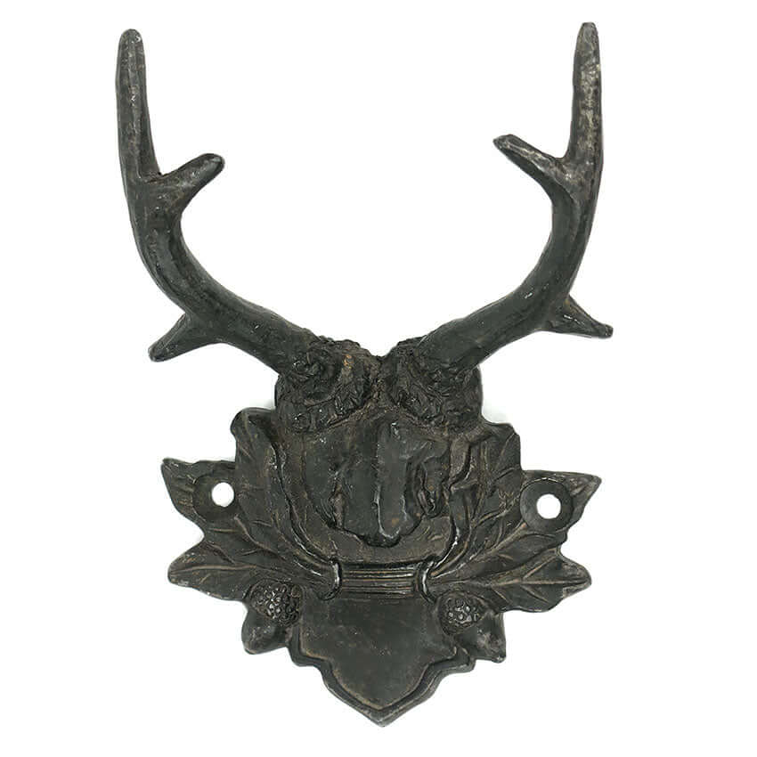 Rustic Antler Wall Hook with Vintage Lodge Design (Set of 2)