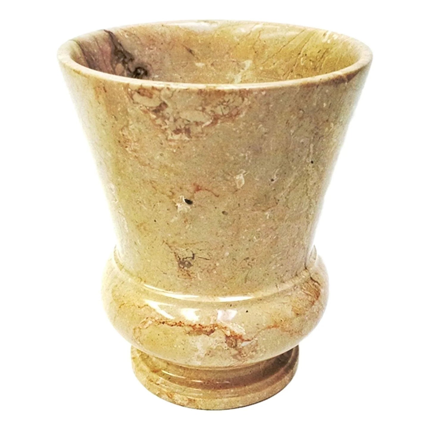 Sahara Beige Marble Wastebasket of Mediterranean Collection