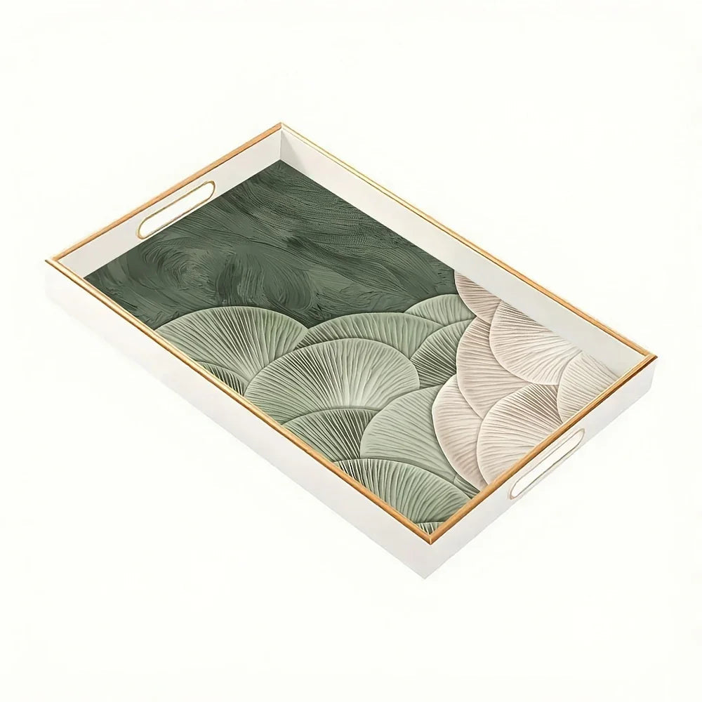 Serving Tray - Heat Resistant Ceramic Green