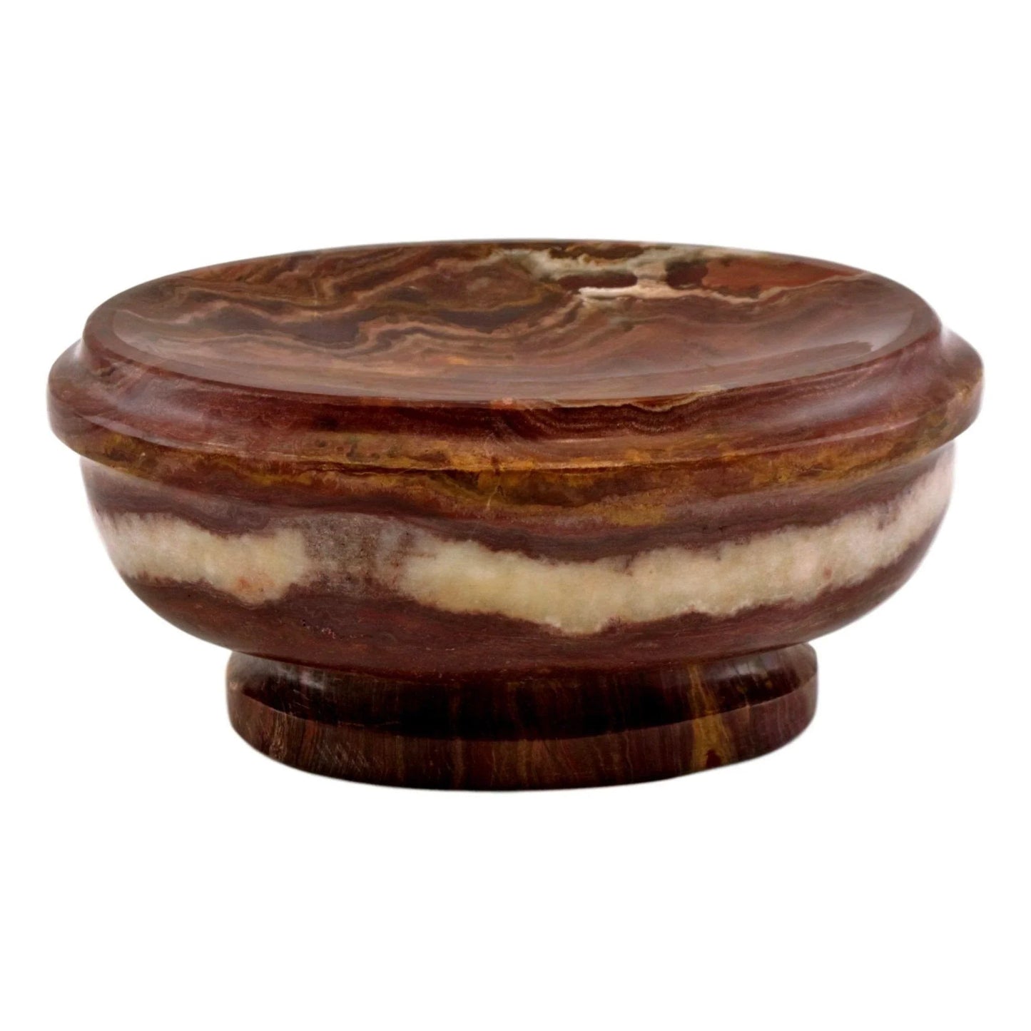Soap Dish of Multi Brown Onyx