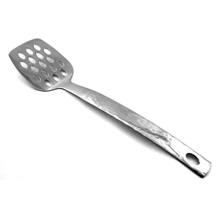 Spatula - Slotted Turner with Hammered Design Handle