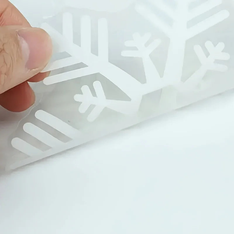 Static Cling Window Decor Set - Reusable Electrostatic Snowflake Winter Decoration