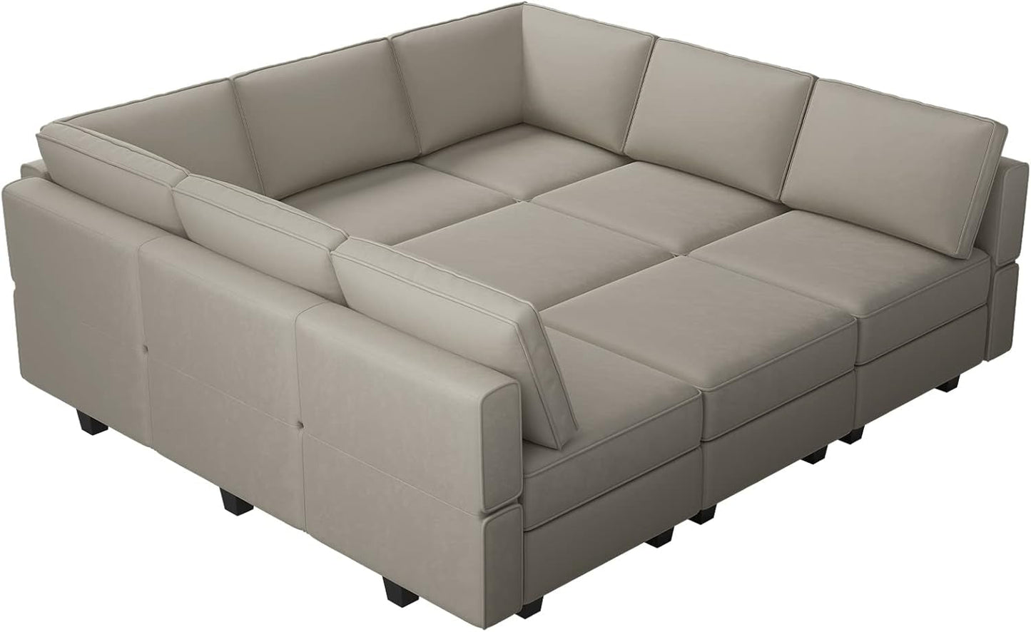 Stylish Modular Sectional Sofa with Reversible Chaise