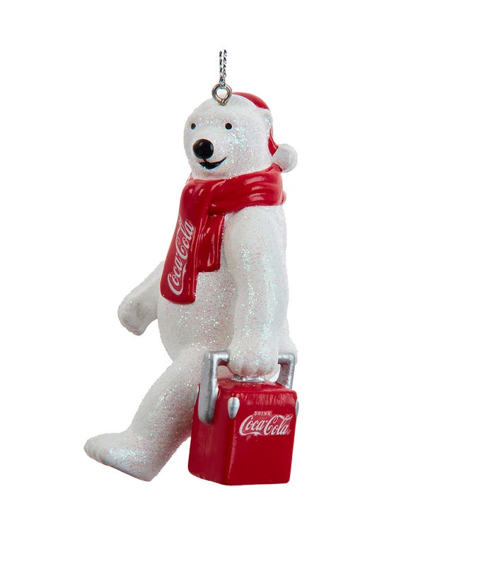 Coca-Cola Polar Bear With Cooler Ornament