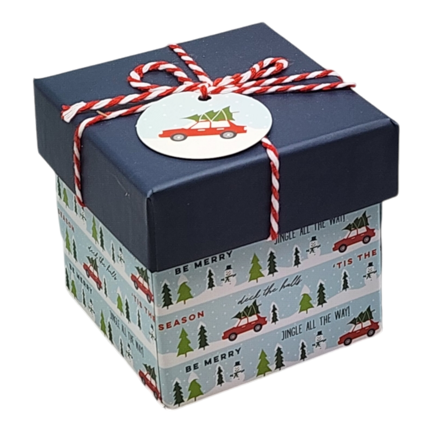 Gift Box Cube for Gift Cards - 3" x 3" - Bringing Home the Tree