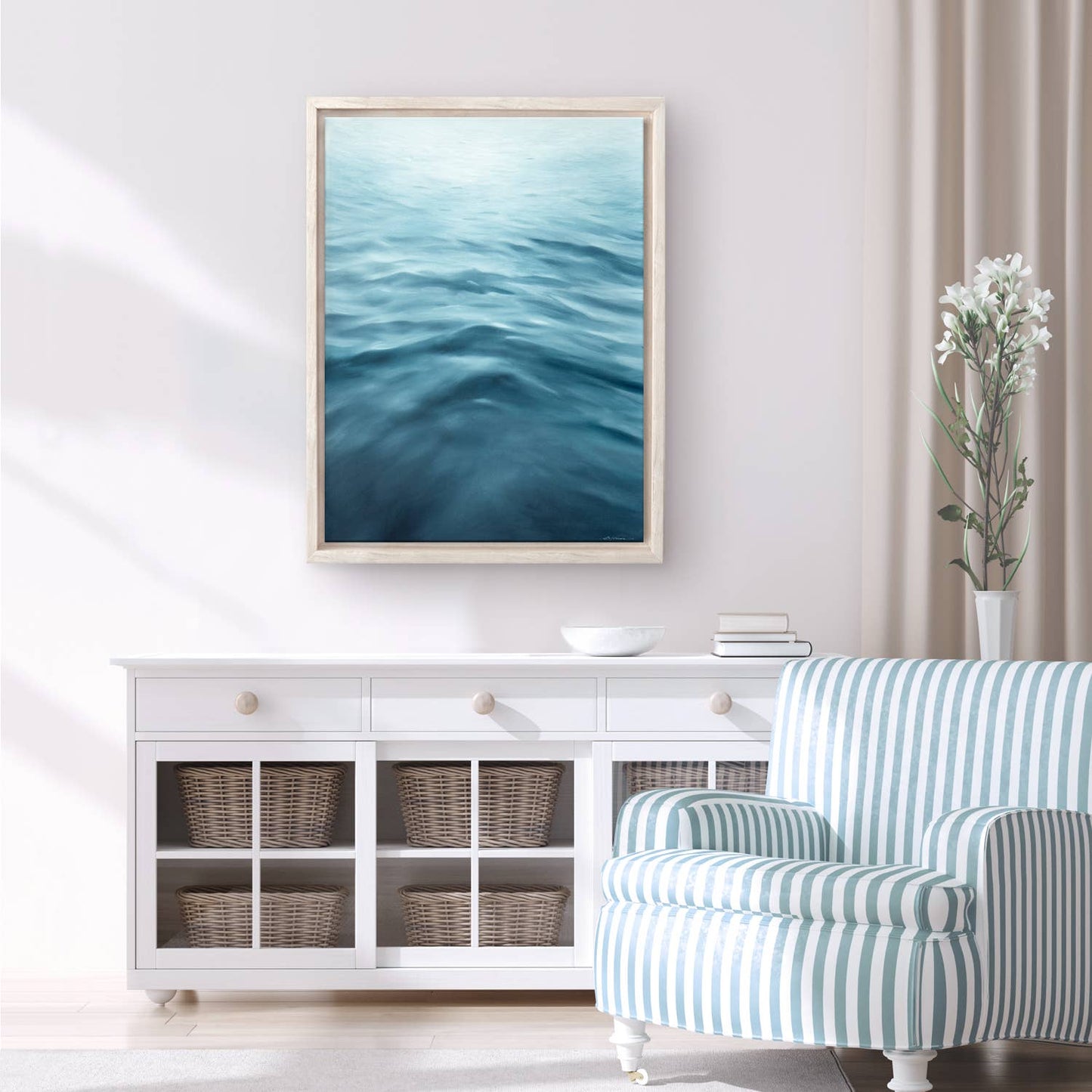 Underwater Clouds XXI Modern Coastal Canvas Wall Art