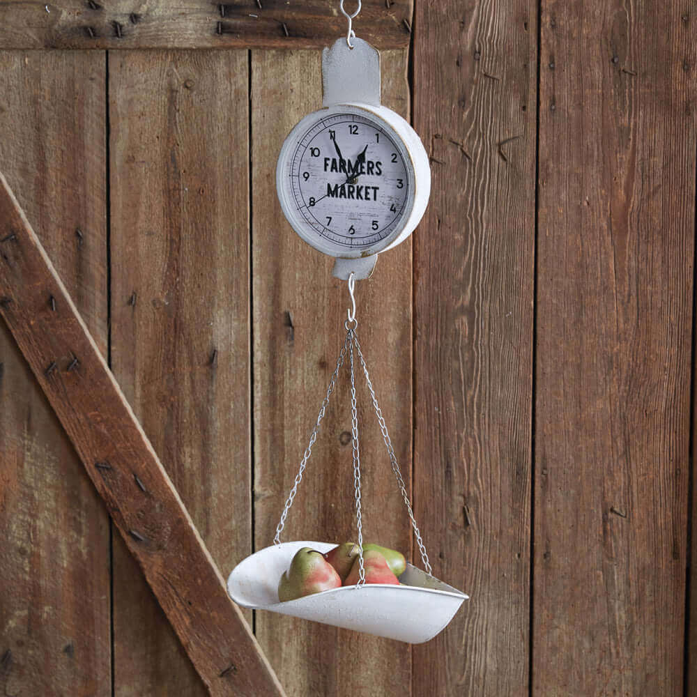 Vintage Farmers Market Produce Scale Clock