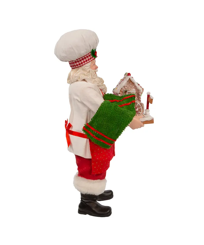 Fabriche Gingerbread Chef Santa - 11 Inch