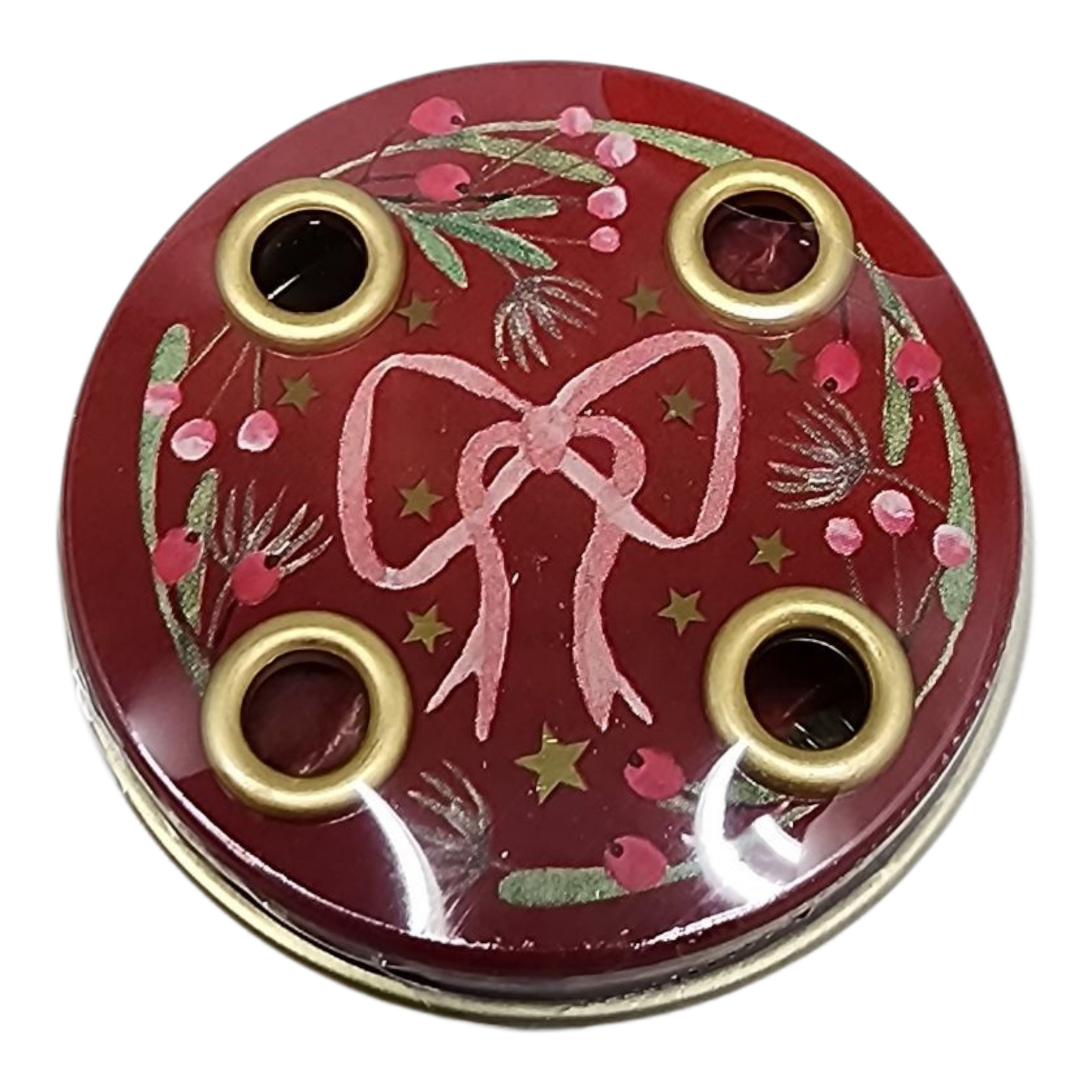 Mini Advent Tin with Candles - Beautiful Bow Wreath