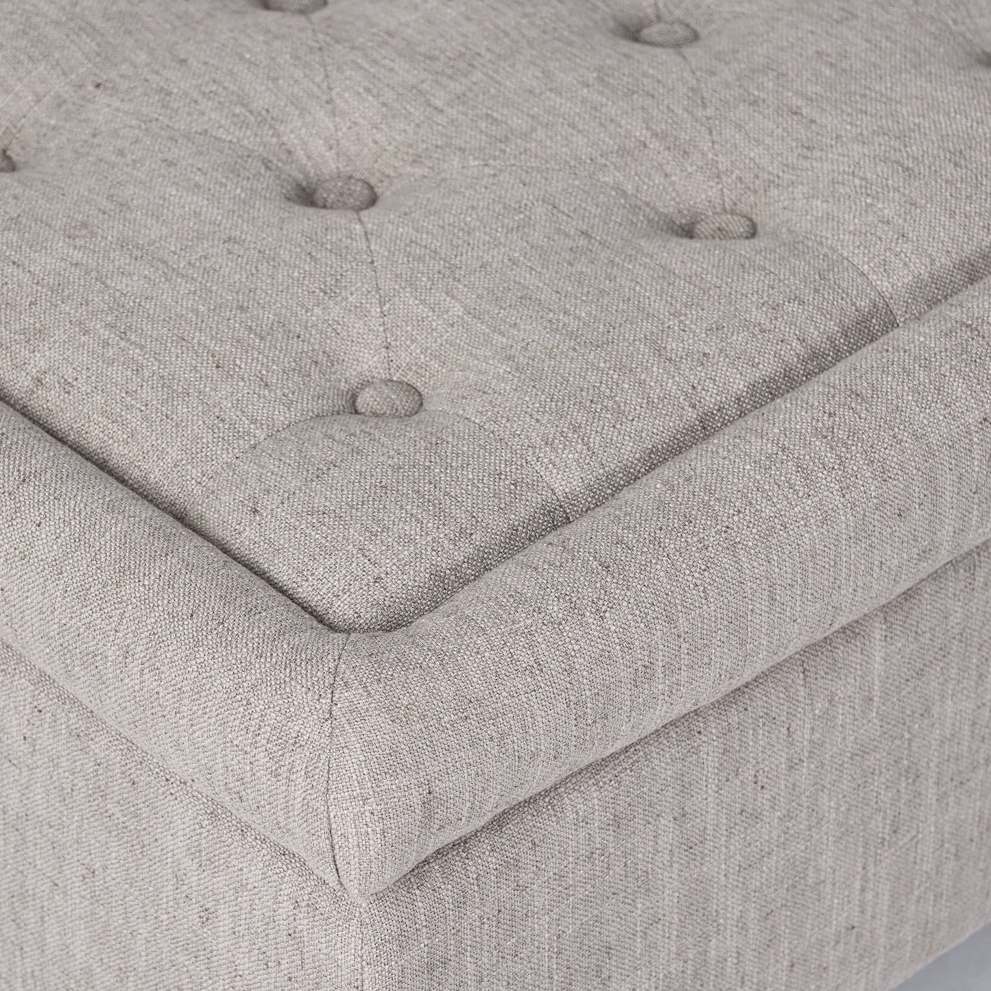 Storage Ottoman Bench with Solid Wood Legs