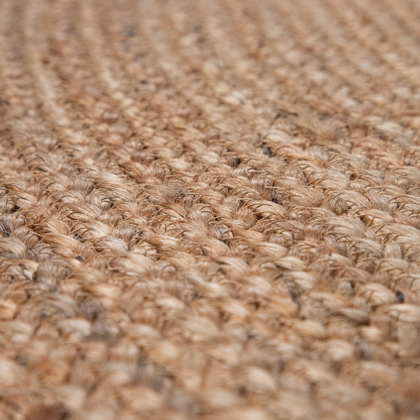 Jute Rug Kaia Hand-Woven with Decorative Circles in Nature Brown