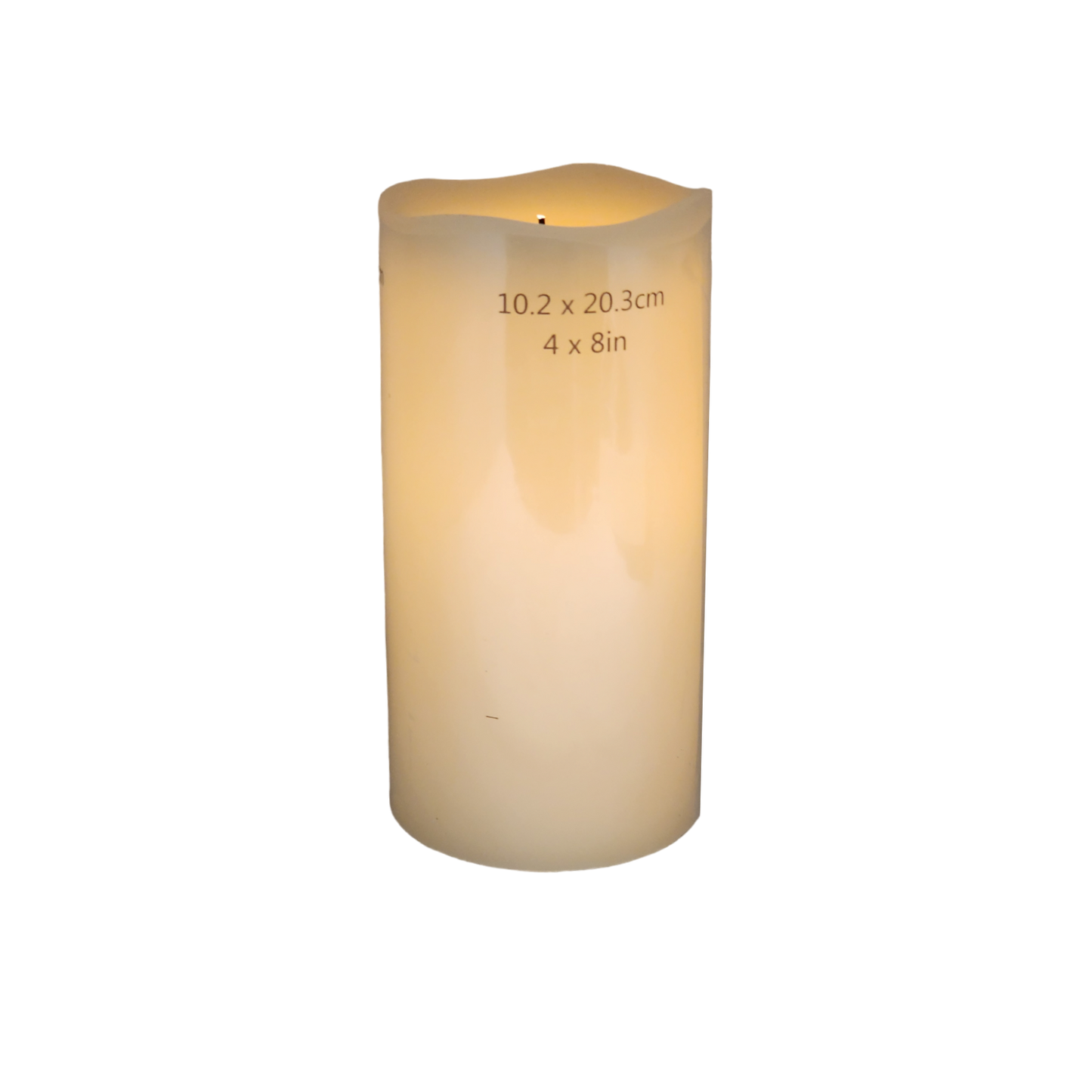 Wavy Edge Glow Wick Pillar Candle -