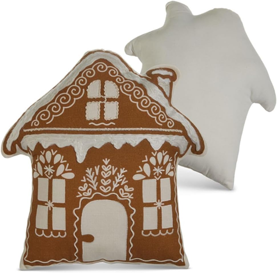 18" Gingerbread House Pillow