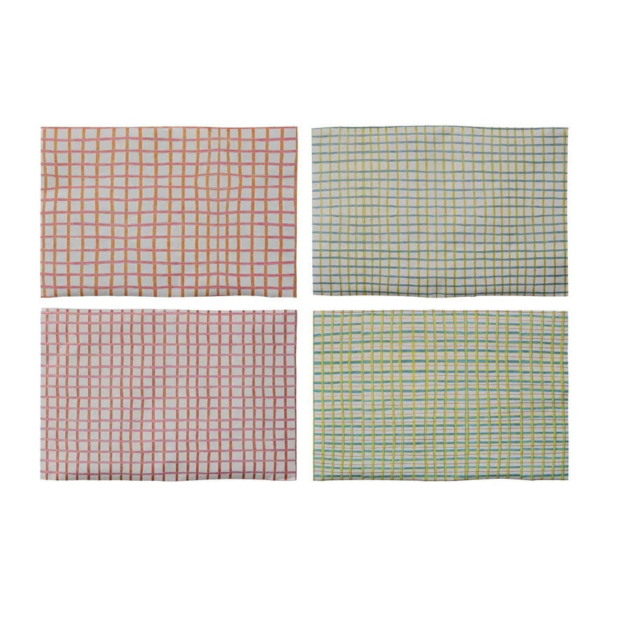 Plaid Wrapping Paper Sheets (Assorted Colors)
