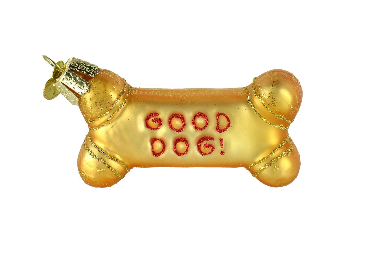 Dog Biscuit Glass Ornament
