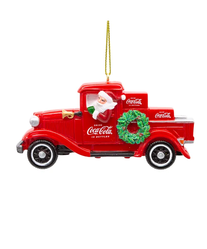Coca-Cola Santa Pick-Up Truck Ornament