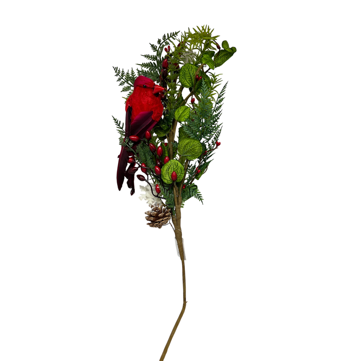 Cardinal Holiday Floral Stem