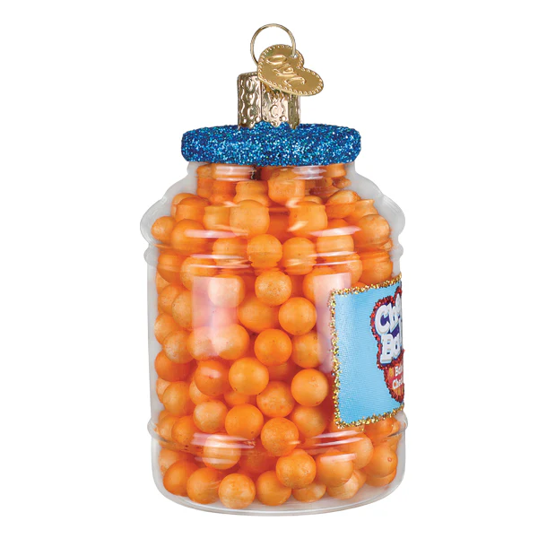 Cheese Balls Glass Ornament