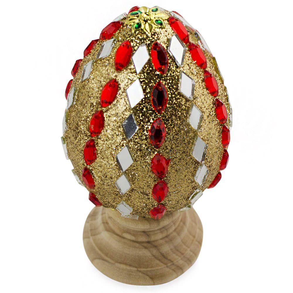 Mirrors and Jewels Wooden Easter Egg
