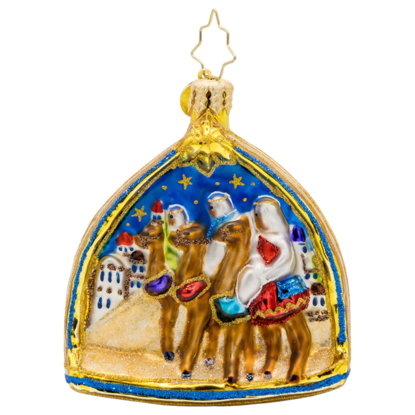 Christopher Radko Little Gem Glass Ornament - Two Scenes of the Savior Gem
