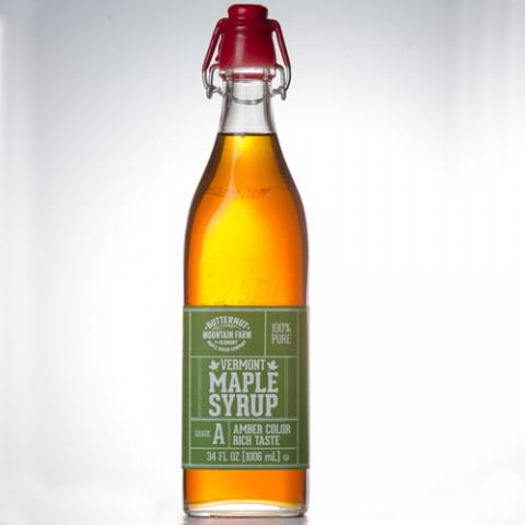 Amber Clasp Top Bottle Vermont Maple Syrup - 34 oz