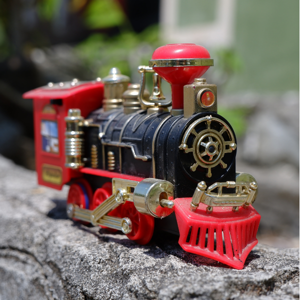 Colorful toy train locomotive, great addition to the collection of Toys for Ages 8 and Up.