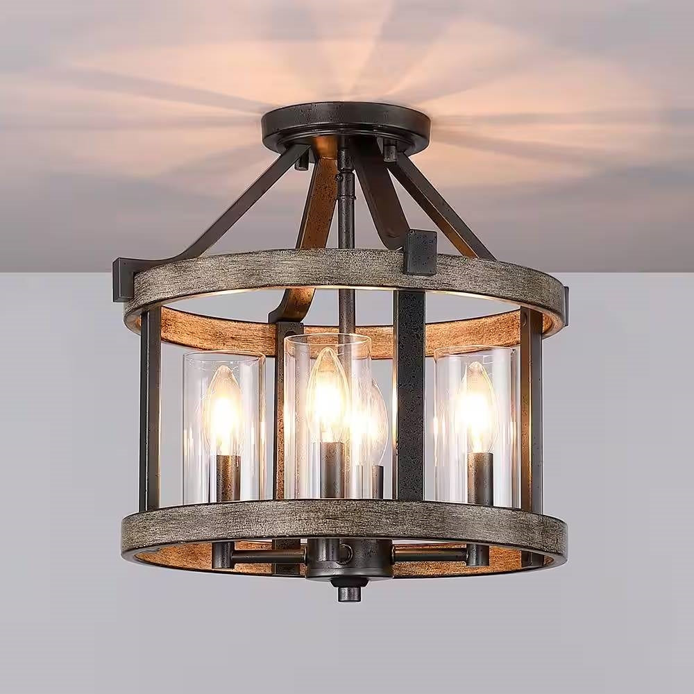 Stylish Ceiling Lights showcasing a sleek modern design with glass and bronze accents.