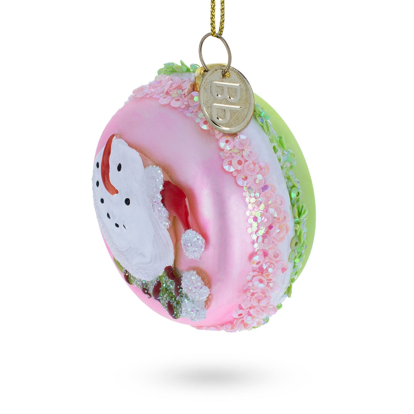 Macarons Mini Glass Christmas Ornament