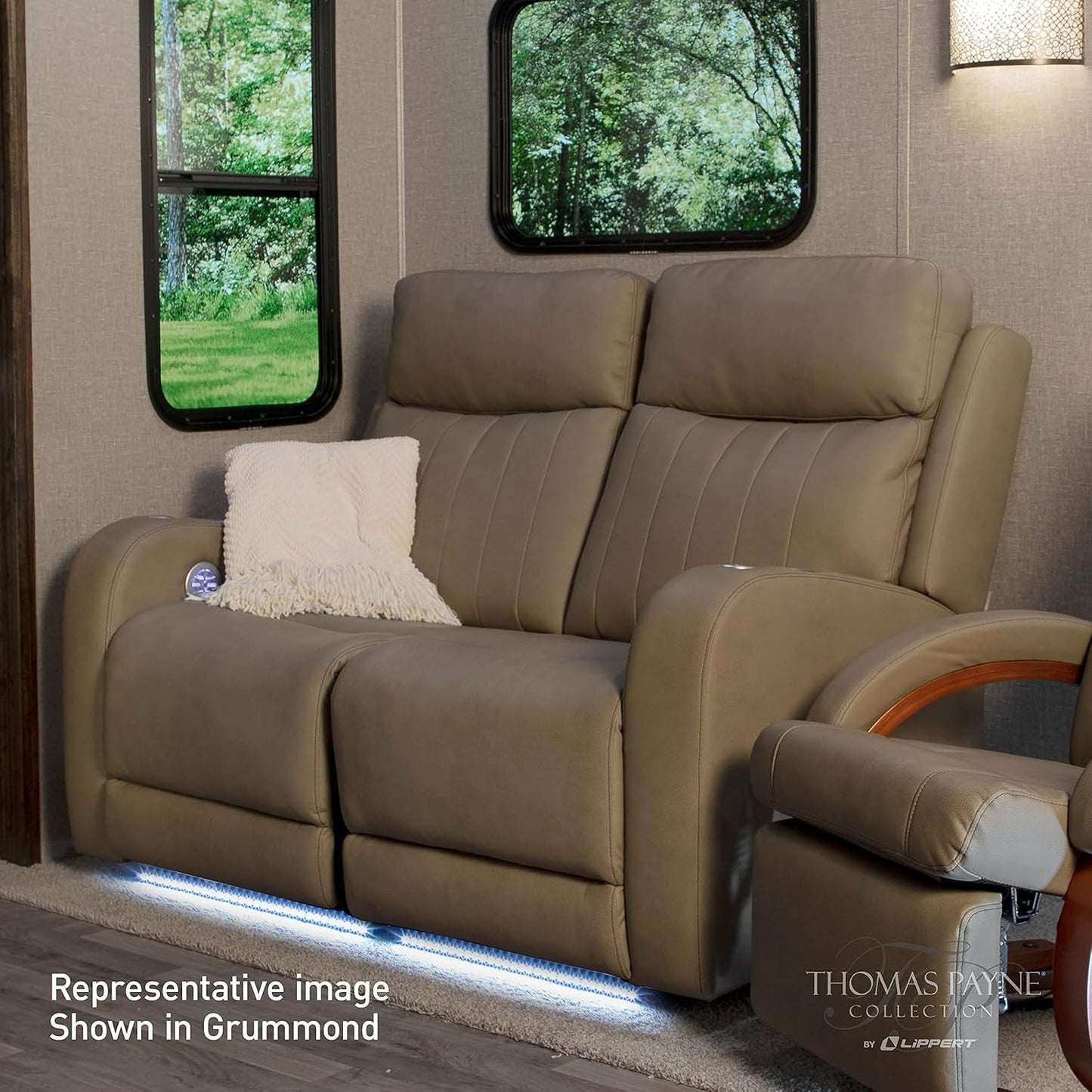 Rv Power Recliner With Massage Left Hand Polyhyde Fabric