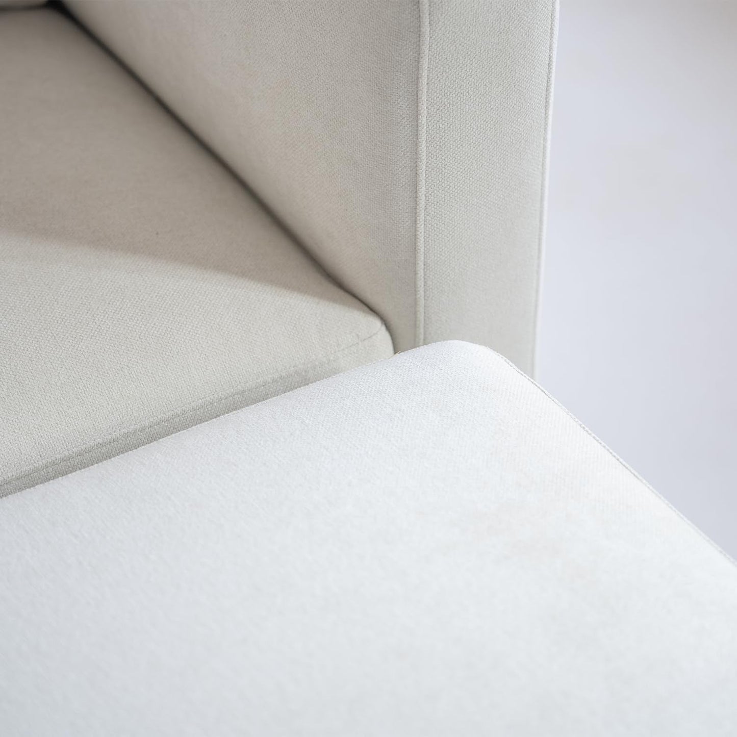 L Shaped Convertible Modular Sectional Sofa Cream Chaise