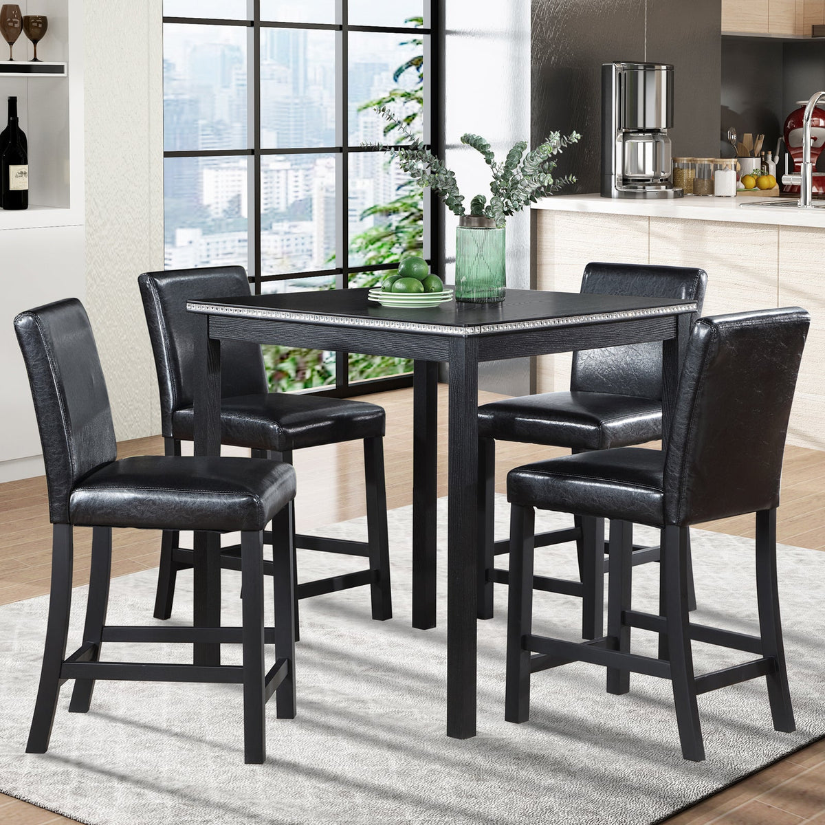 5 Piece Counter Height Dining Table Set