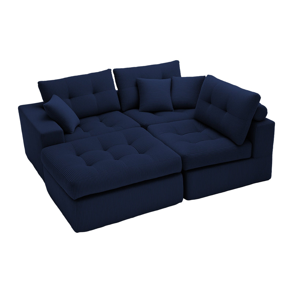 Corduroy Corner Chaise Compression Sofa Bed