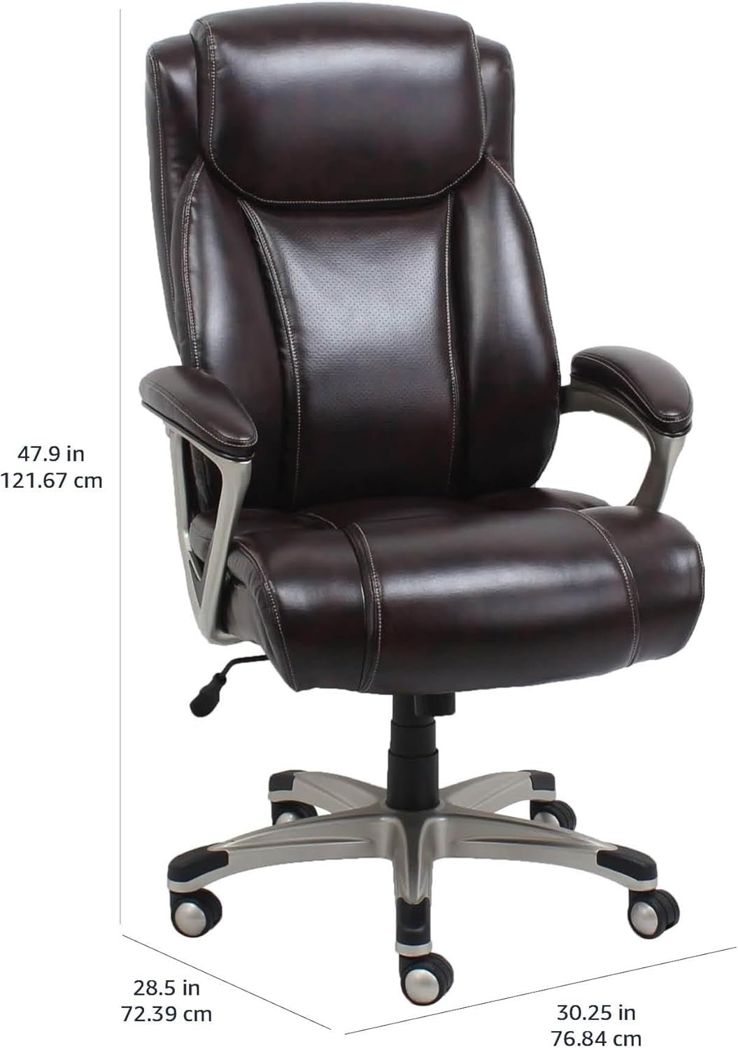 Big Tall Executive Office Chair With Lumbar Support Brown