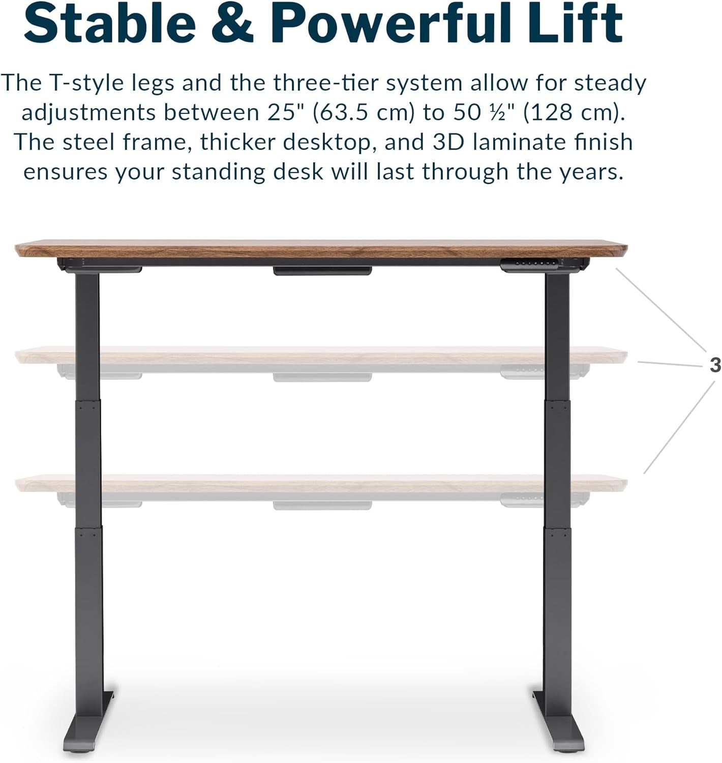 Electric Standing Desk 60x30 Memory Presets Studio