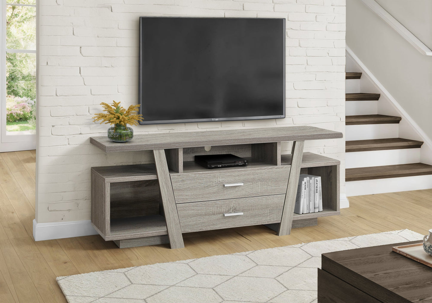 60 Inch TV Stand Console with Media Storage Drawers