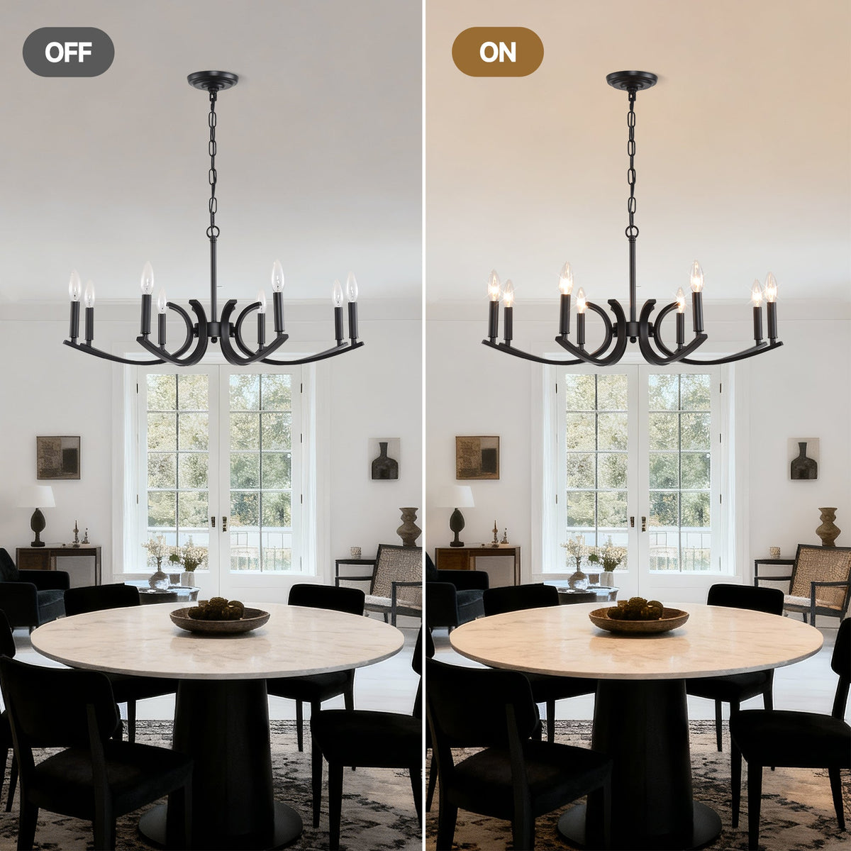 8-Light Farmhouse Chandelier