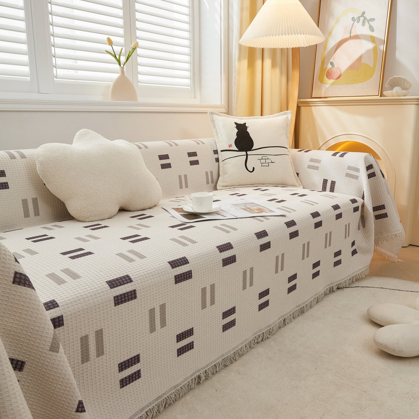 High-Quality Fabric Non-Slip Sofa Cover Throw, Throw Blankets for Couch, Furniture Covers for Pets